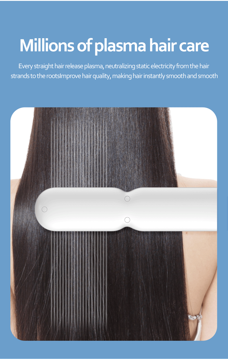 Cordless Hair Straightener Brush Portable Negative Ion Hot Comb Long Battery Life with USB Rechargeable Feature Fast Heating