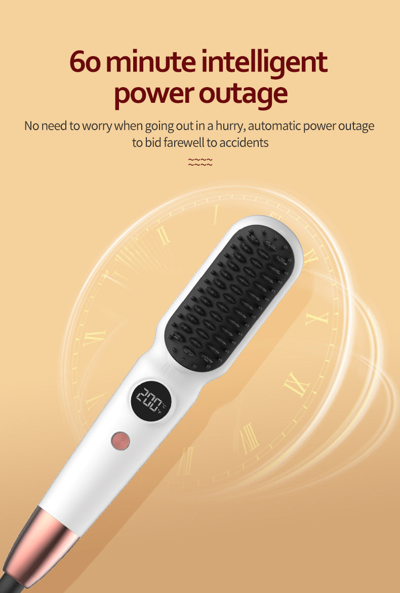 Best Hair Straightener Brush Anti-Scald Ceramic Fast Hair Straightener Comb Fast Heating for Home Salon