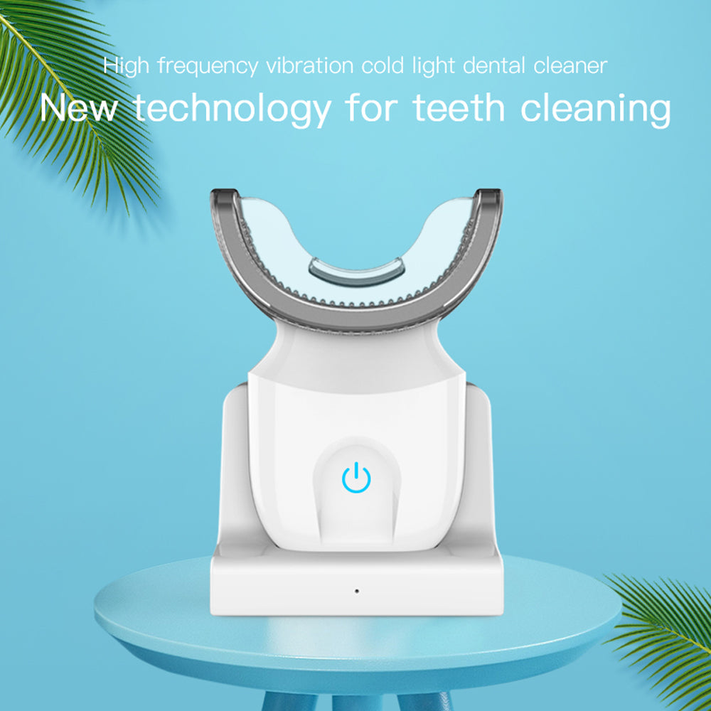 Tooth Whitening Device 360 Degree Wave Brush USB Rechargeable Ultrasonic U Shape Intelligent Automatic Sonic Electric Toothbrush