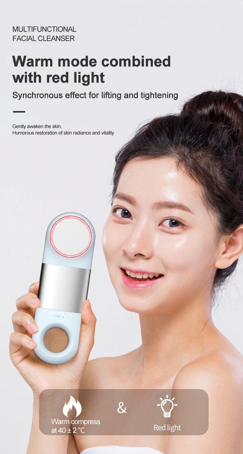 Newest product Waterproof Sonic Vibrating Face Brush Gentle Exfoliating and Massaging for Deep Cleansing Facial Brush