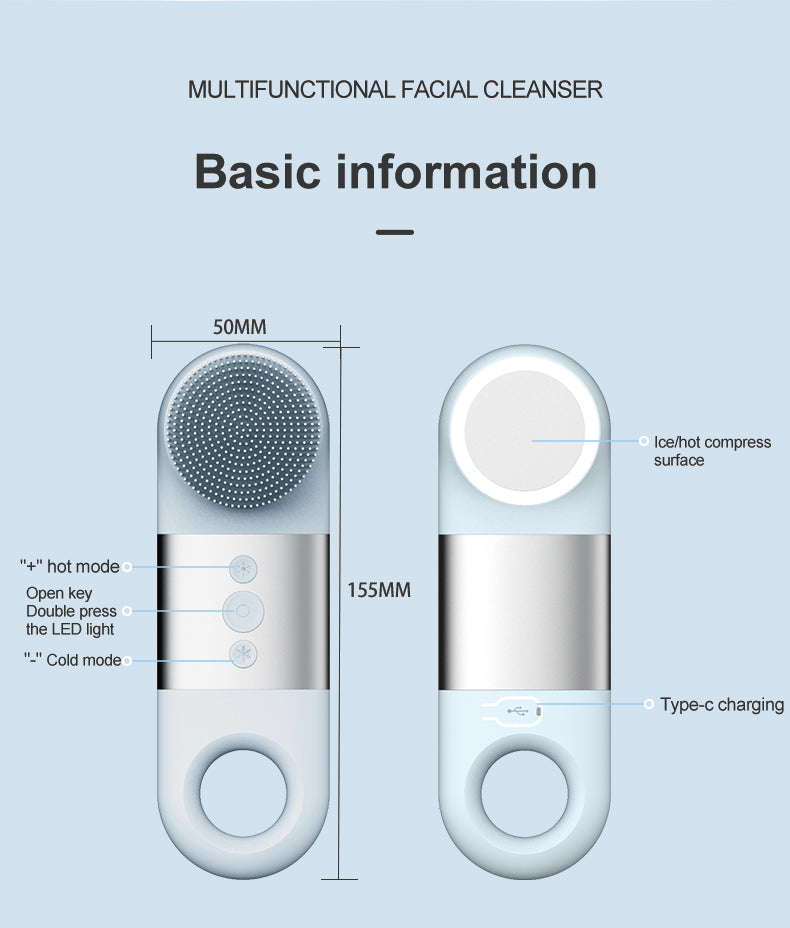 Newest product Waterproof Sonic Vibrating Face Brush Gentle Exfoliating and Massaging for Deep Cleansing Facial Brush