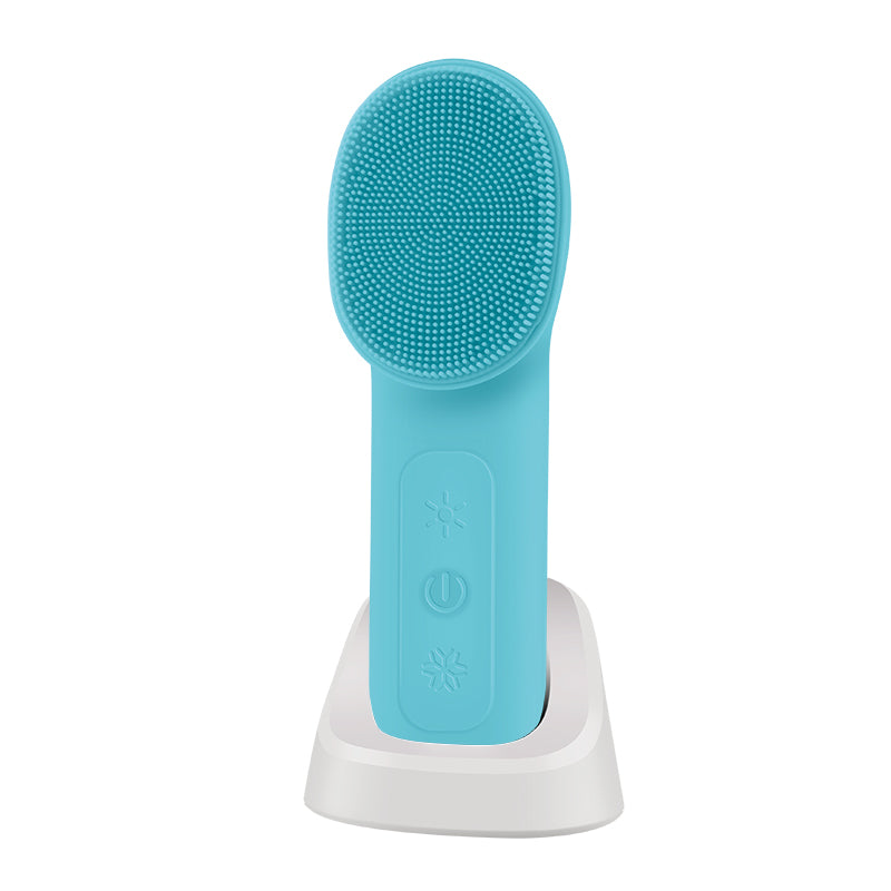 Sonic Facial Cleansing Brush 3 in 1 USB Plug Type Deep Cleaning Exfoliating Facial Care Silicone Face Brush With Base